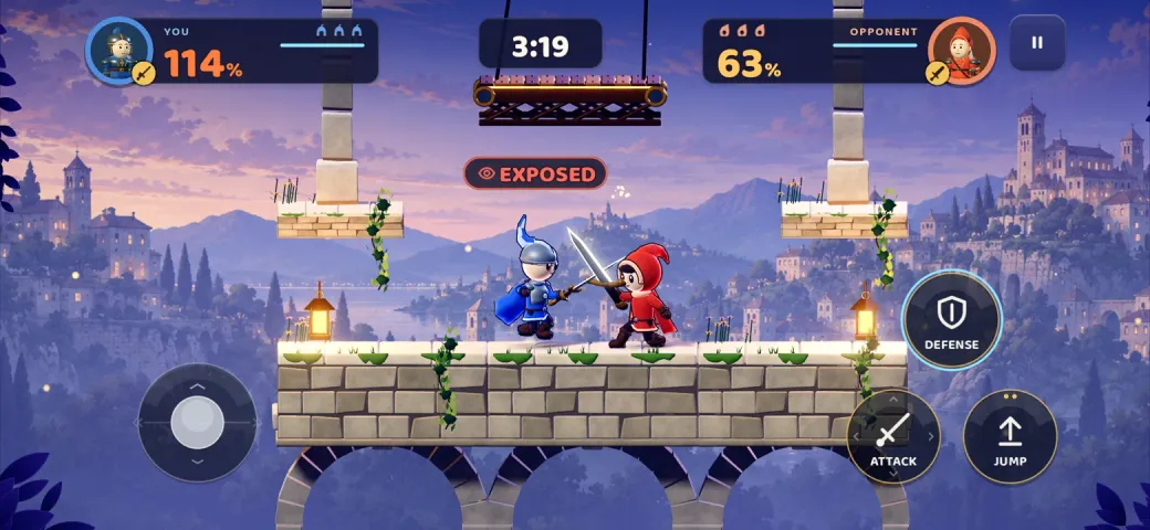 Les Duellistes gameplay on iPhone — scene 1